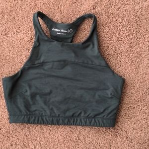 Outdoor voices high neck sports bra